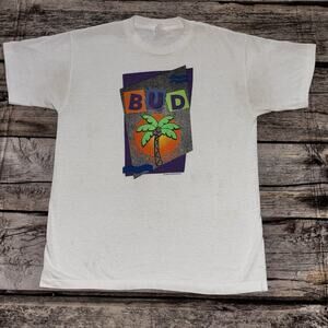 Vintage 1992 Budweiser T Shirt Large Single Stitch 90s Beer Promo Anheuser Busch